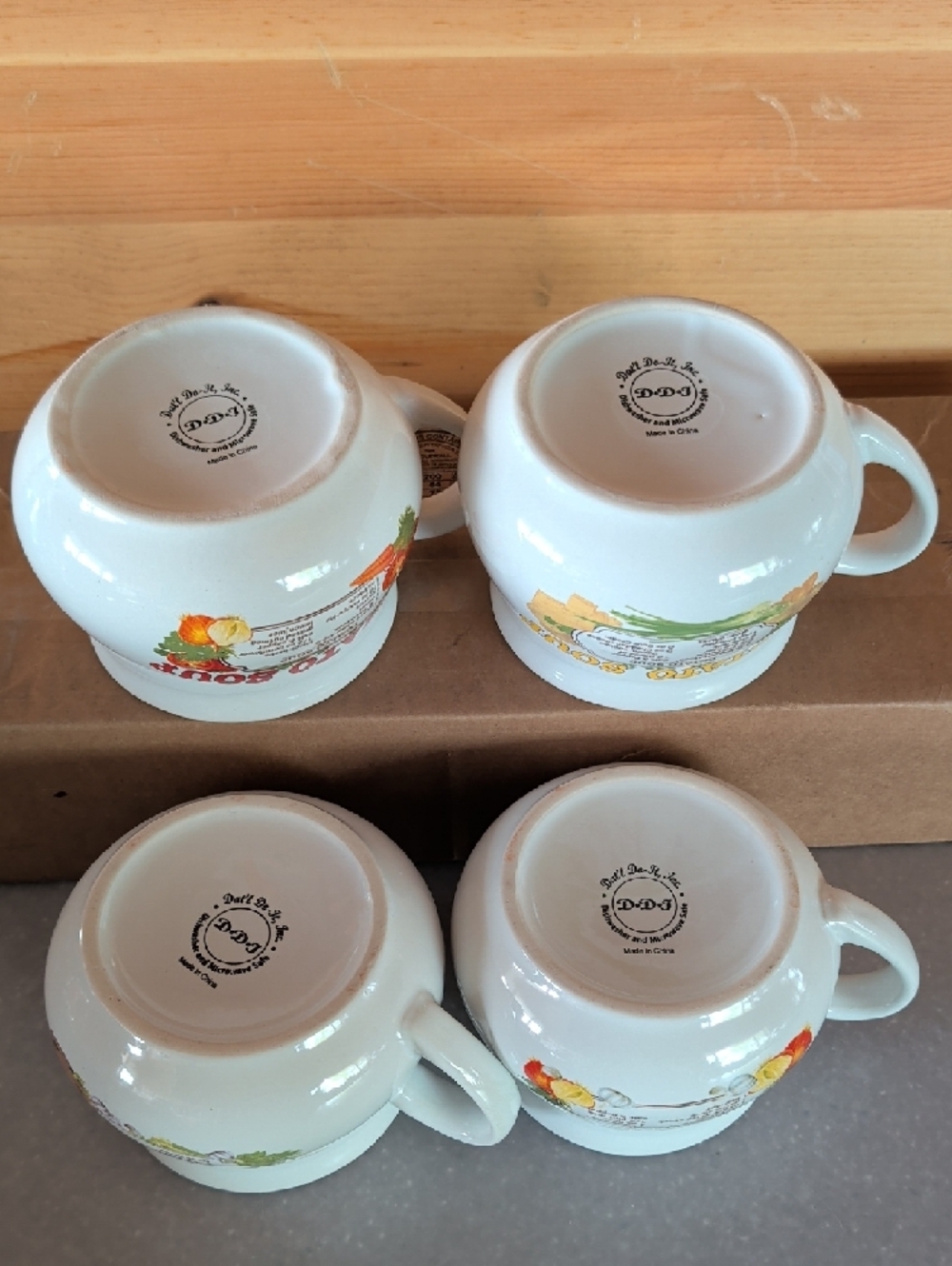 VTG. 4 piece Dat'l Do-It, Inc. Soup Mugs - Picture 9 of 14